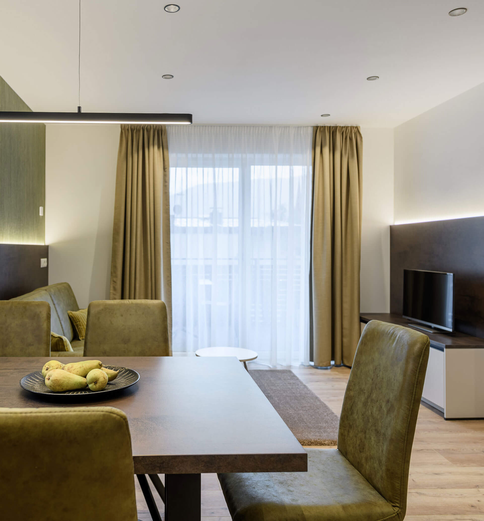 Dining and living area of Apartment Ahr