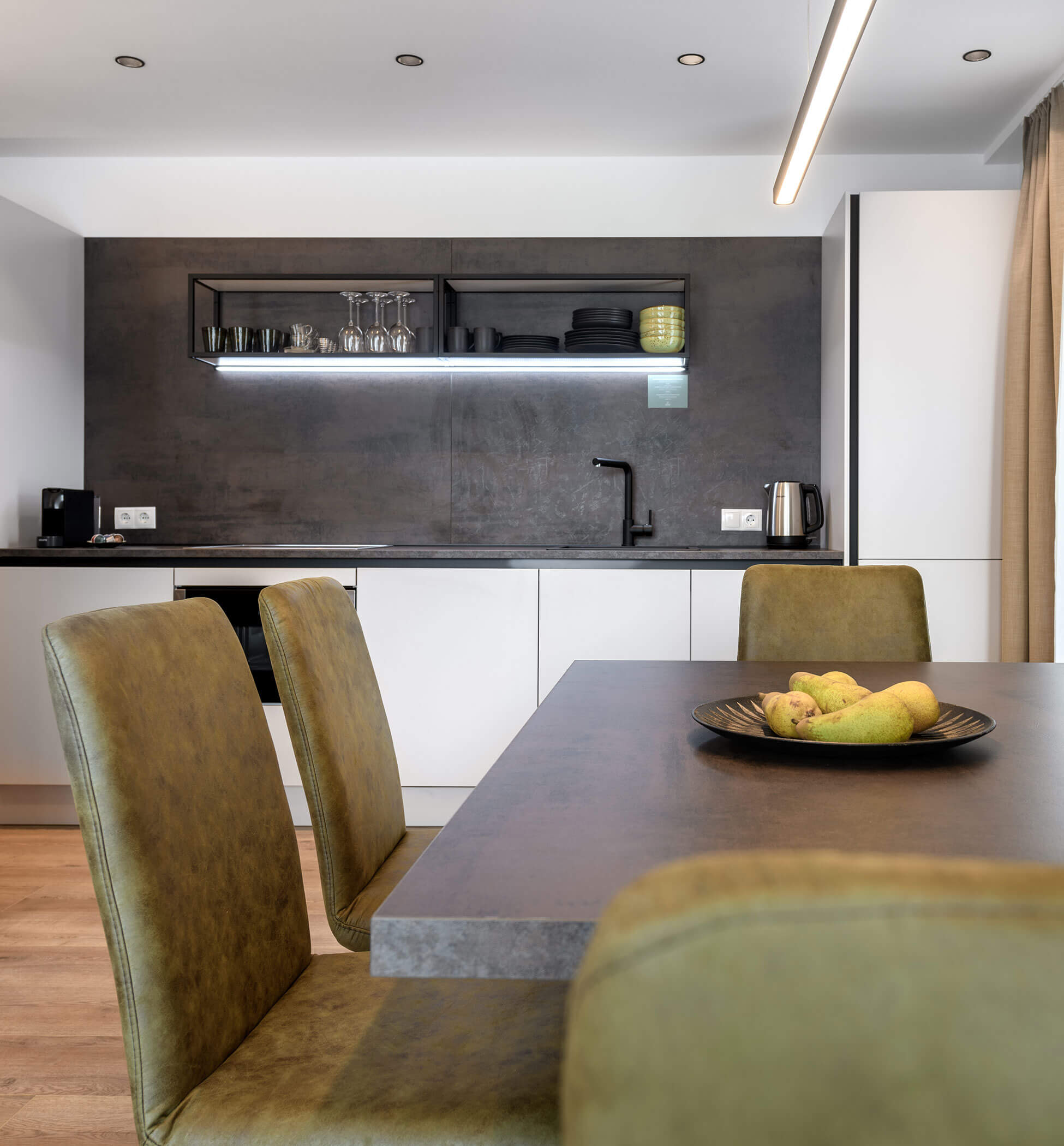 Dining and cooking area of the Lahn apartment