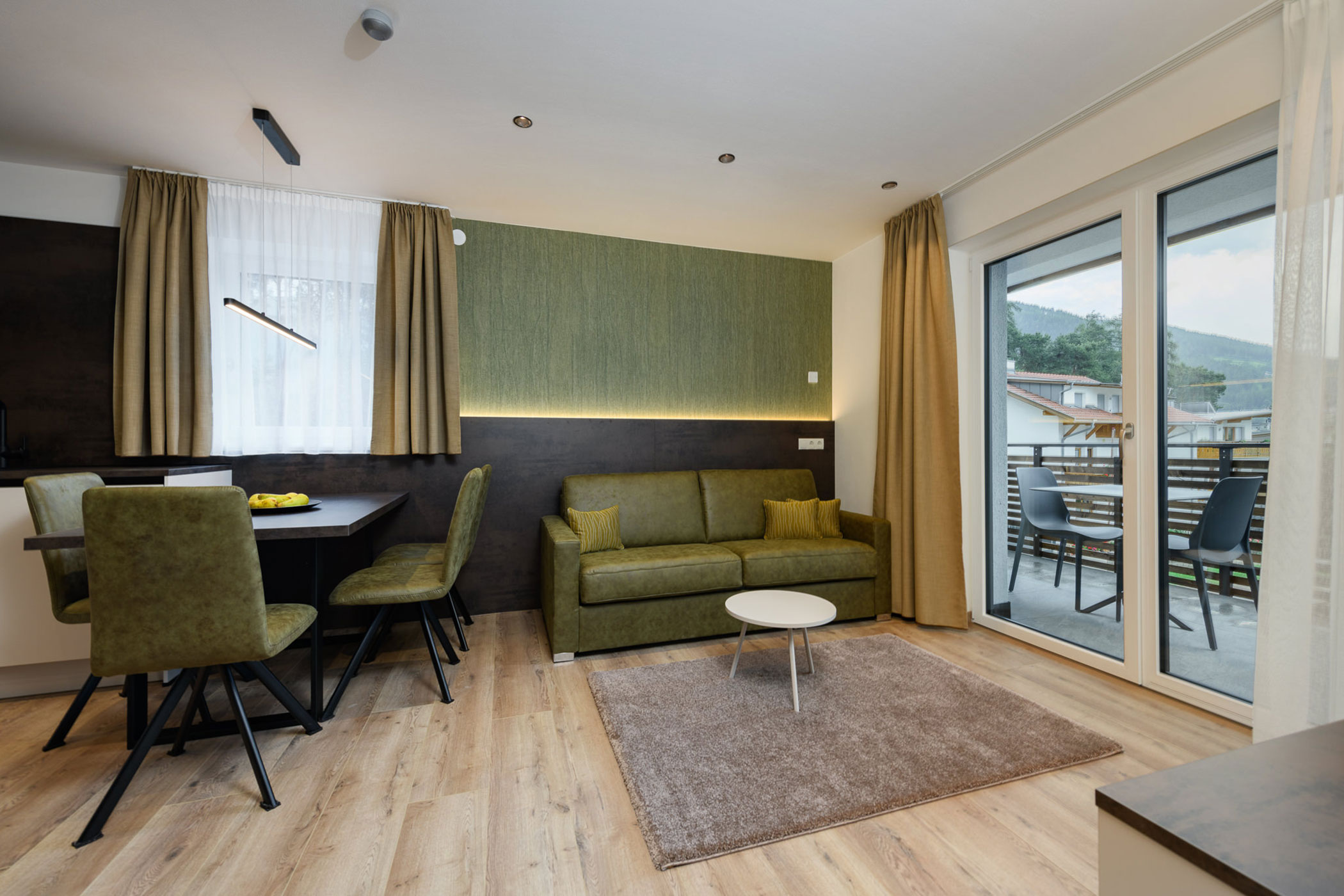 Living area of the Moos apartment