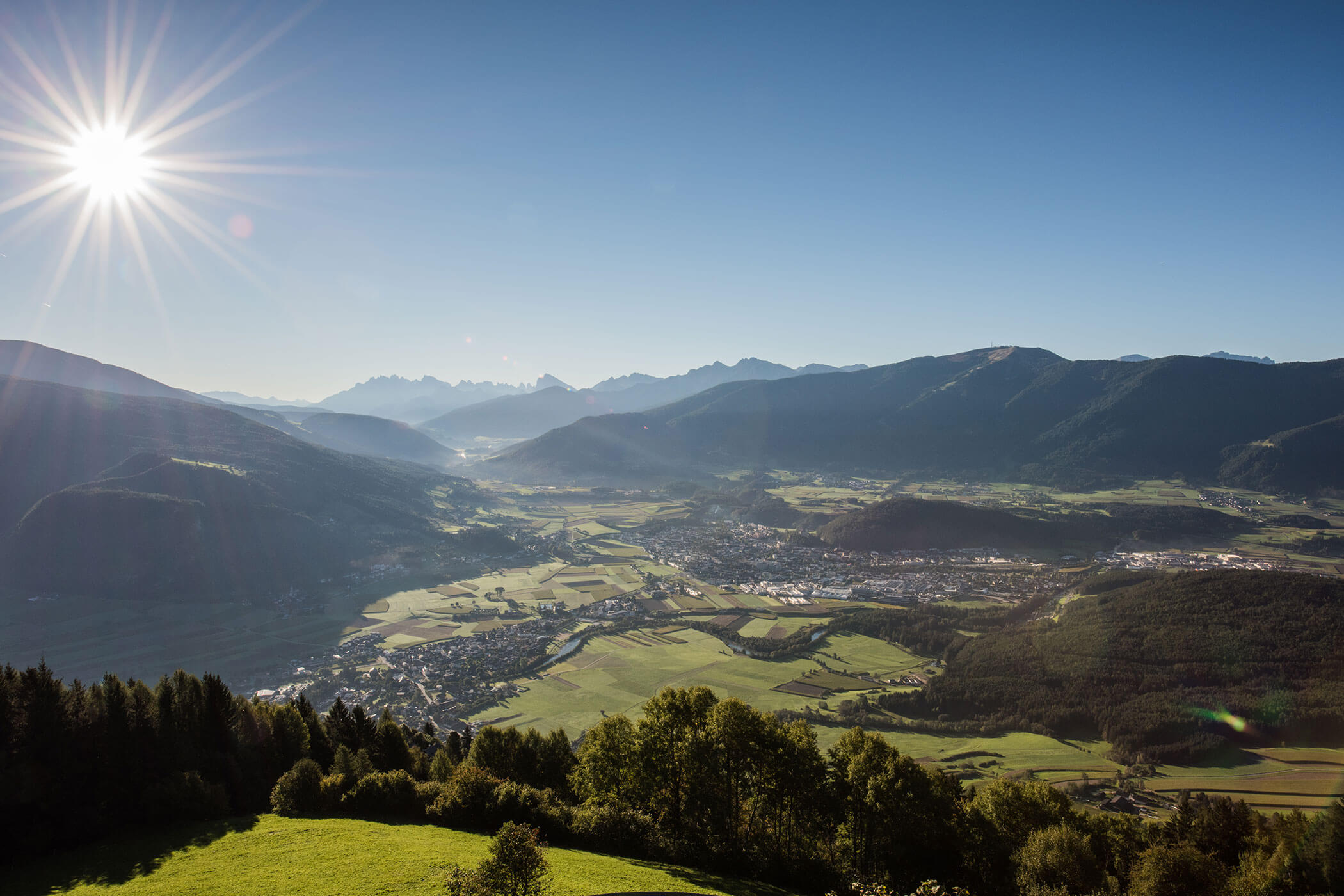 View of the Val Pusteria in summer